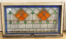 PAIR OF ANTIQUE STAINED GLASS WINDOWS