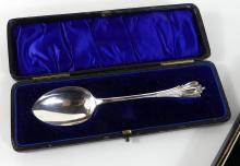 ANTIQUE STERLING & SILVERPLATED SPOONS