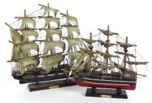 THREE SHIP MODELS