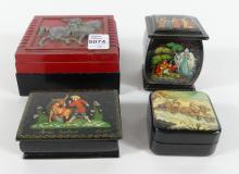 FOUR BOXES INCL. RUSSIAN LACQUER