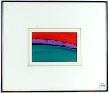 PAIR TAISA WALVIUS ABSTRACT PAINTINGS