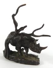 BRONZE RHINOCEROS