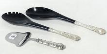 THREE STERLING HANDLE SERVERS