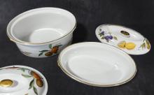 TWO "EVESHAM" CASSEROLES