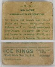 1933-34 SID HOWE ICE KINGS CARD