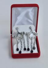 STERLING AMETHYST EARRINGS
