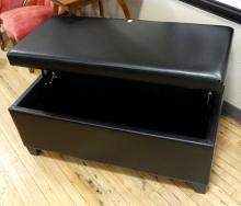 LEATHER STORAGE BENCH/COFFEE TABLE