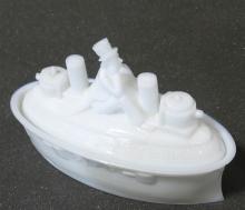 FOUR MILK GLASS NESTING DISHES