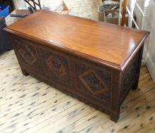 CARVED ASIAN BLANKET BOX