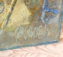 TWO ANTONIO CASADEI GLASS TILES