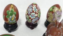 EIGHT CLOISONNE CABINET ITEMS