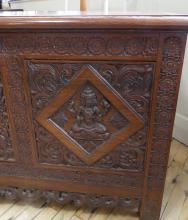 CARVED ASIAN BLANKET BOX