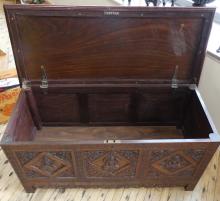 CARVED ASIAN BLANKET BOX