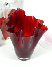 TWO ART GLASS VASES