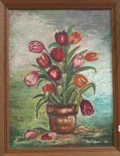 FRAMED STILL LIFE OIL PAINTING