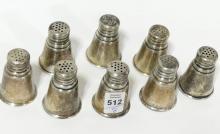 EIGHT INTERNATIONAL STERLING SHAKERS