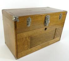 OAK MACHINIST'S CHEST