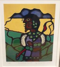 TWO NORVAL MORRISSEAU PRINTS UNDER FRAME