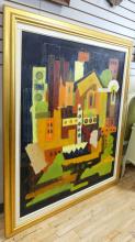 LARGE MAYA EVENTOV OIL PAINTING