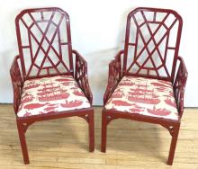 PAIR OF ASIAN STYLE ARMCHAIRS