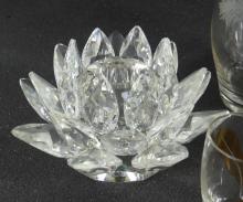 CRYSTAL DECANTER SET, ETC.