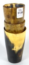 ANTIQUE COW HORN CUPS