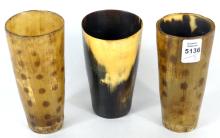 ANTIQUE COW HORN CUPS