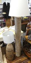 TWINE TABLE LAMP AND WICKER FLOOR LAMP