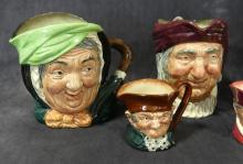 FIVE ROYAL DOULTON CHARACTER JUGS
