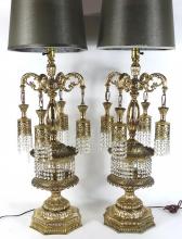 PAIR HOLLYWOOD REGENCY TABLE LAMPS