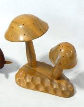 TWO MCM WOOD CARVINGS