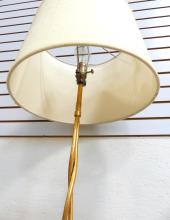 GILDED METAL FLOOR LAMP