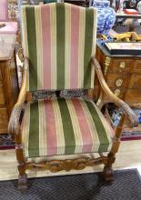 ANTIQUE OAK ARMCHAIR