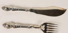 ANTIQUE FISH SLICE AND FORK