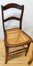 CANED SIDE CHAIR & BENCH