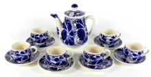 HAND-PAINTED TEA SET