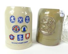 FOUR COLLECTIBLE STEINS