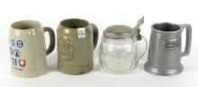 FOUR COLLECTIBLE STEINS