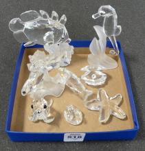 SEVEN SWAROVSKI FIGURINES