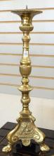 PAIR OF LARGE BRASS CANDLESTICKS