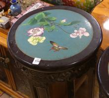 PAIR OF CLOISONNE PLANT STANDS