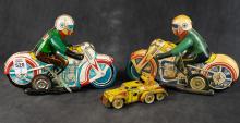 THREE VINTAGE TIN WIND-UP TOYS