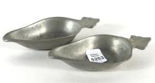 PAIR 18TH CENTURY PEWTER PAP BOATS