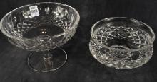 TWO WATERFORD PEDESTAL BOWLS
