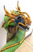 WOODEN "DRAGON" SCULPTURE