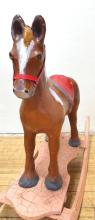 VINTAGE PAPIER MACHE ROCKING HORSE