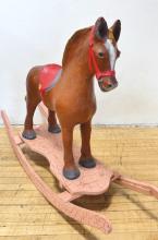 VINTAGE PAPIER MACHE ROCKING HORSE