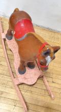 VINTAGE PAPIER MACHE ROCKING HORSE