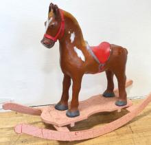 VINTAGE PAPIER MACHE ROCKING HORSE