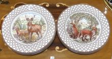 SEVEN ROYAL STAFFORD DINNER PLATES